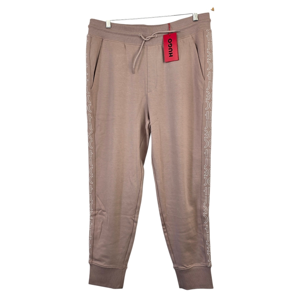 HUGO by Hugo Boss Men’s Beige NWT Joggers Relaxed Fit Activewear Casual Sz Large